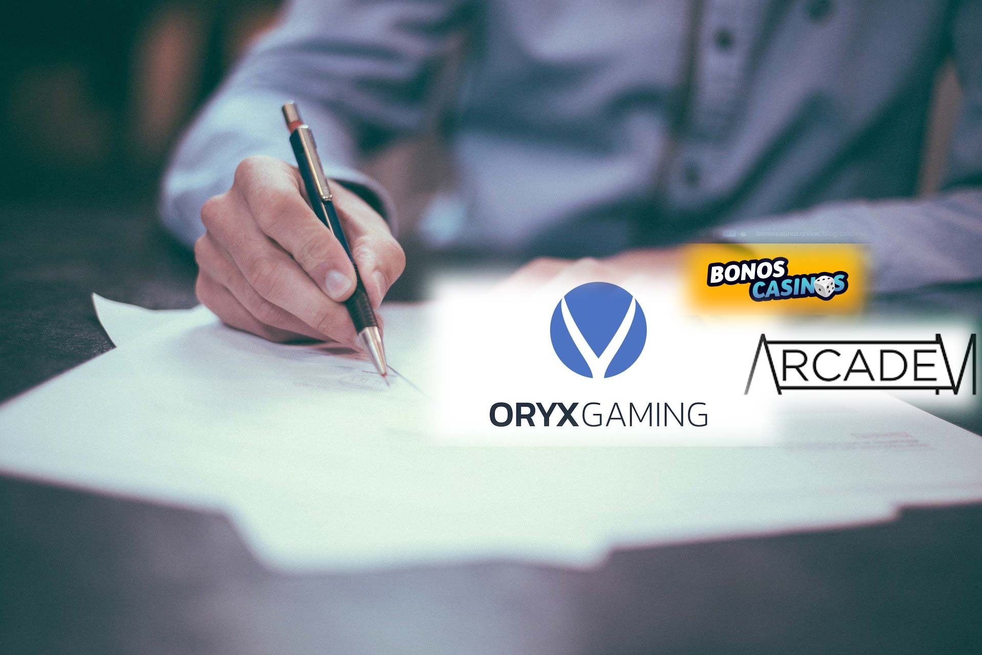 logo de Arcadem y ORYX Gaming se asocian