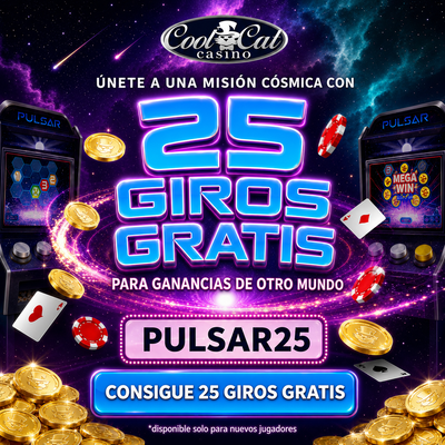 logo de $25 GRATIS en COOLCAT CASINO