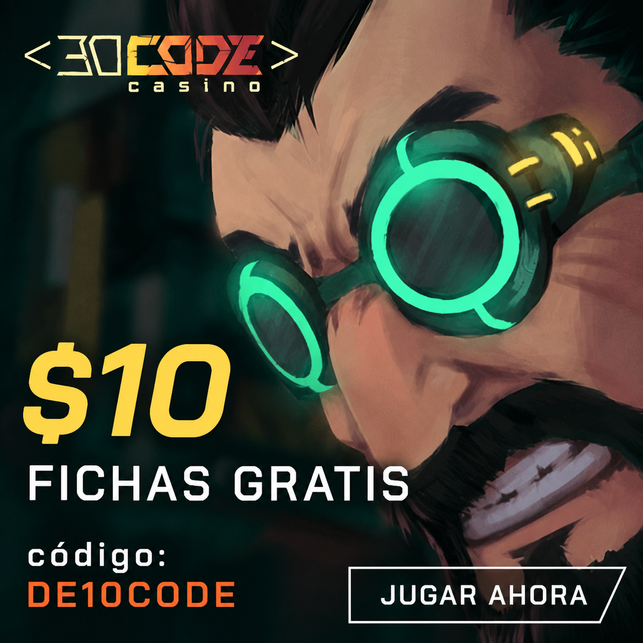 logo de $10 GRATIS sin dep&oacute;sito DECODE CASINO
