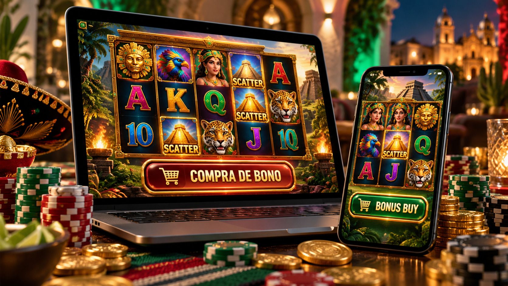 logo de Las tragamonedas de compra bonos en los casinos de M&eacute;xico