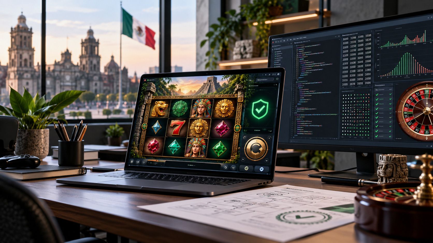 logo de C&oacute;mo se desarrollan y certifican los juegos de casino online en M&eacute;xico