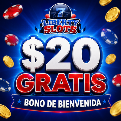 logo de $20 GRATIS en LIBERTY SLOTS