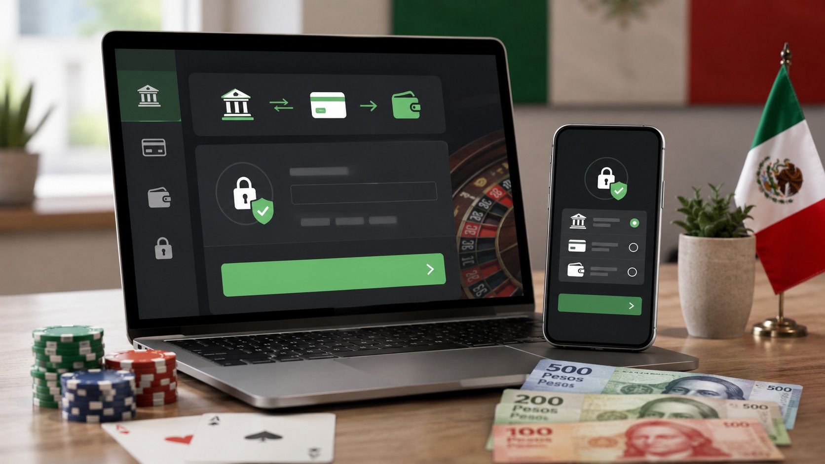 logo de M&eacute;todos de pago en los casinos online de M&eacute;xico