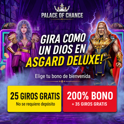 logo de BONO DE BIENVENIDA 200% + 35 GIROS GRATIS EN PALACE OF CHANCE CASINO