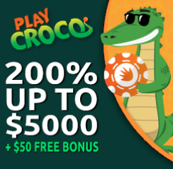 logo de BONO DE BIENVENIDA HASTA $5000 EN PLAYCROCO CASINO