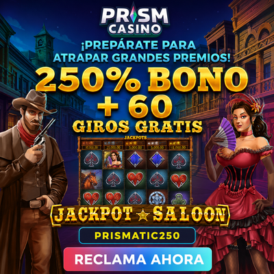 logo de BONO DE BIENVENIDA 250% + 60 GIROS GRATIS EN PRISM CASINO