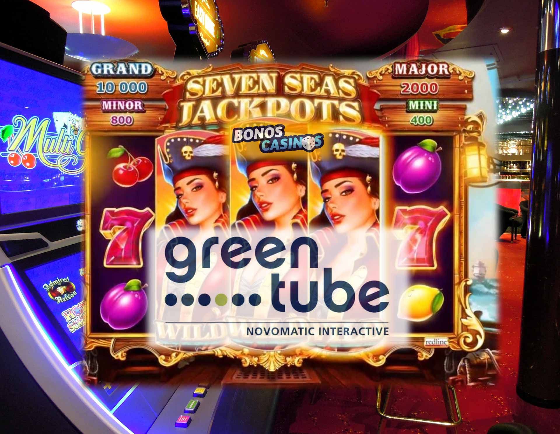 logo de Seven Seas Jackpots: último juego lanzado por Greentube