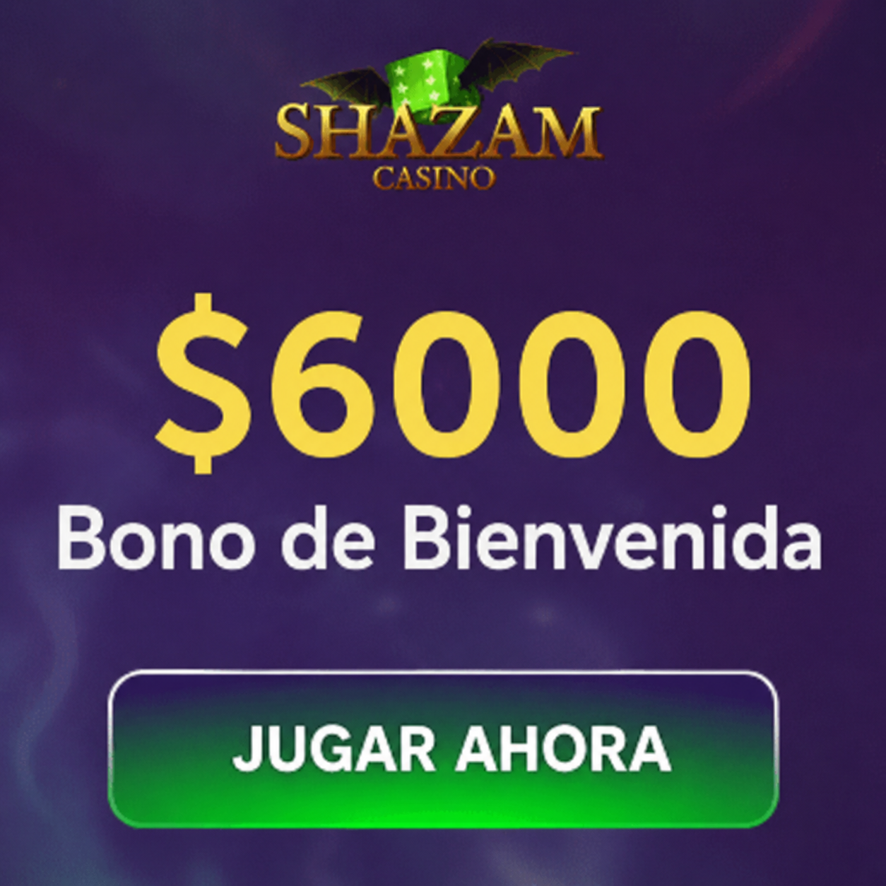 logo de BONO DE BIENVENIDA DE HASTA $6000 EN SHAZAM CASINO