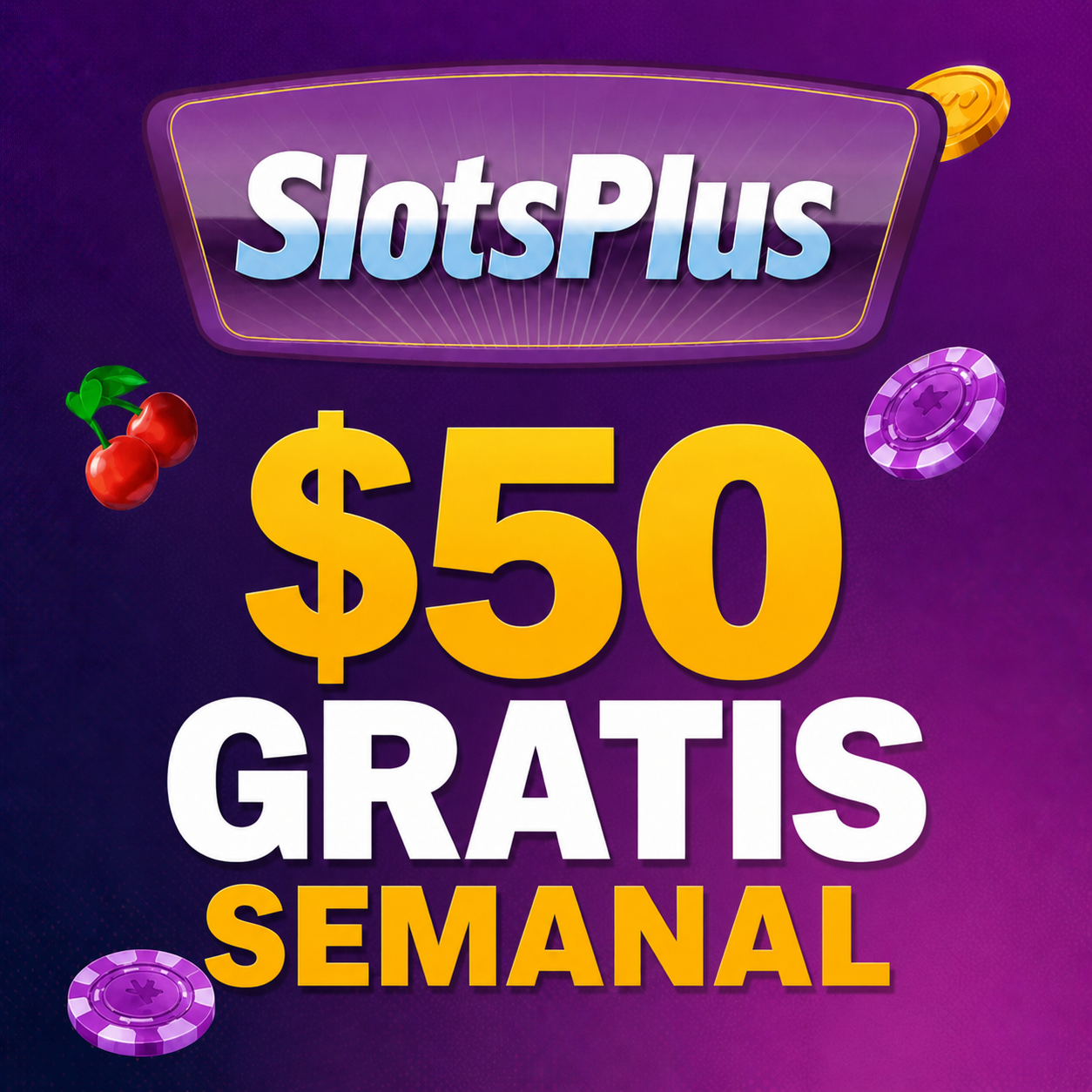 logo de $50 GRATIS SEMANAL EN SLOTS PLUS