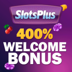 logo de BONO DE BIENVENIDA HASTA $500 EN SLOTS PLUS