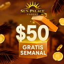 logo de $50 GRATIS SEMANAL EN SUN PALACE CASINO